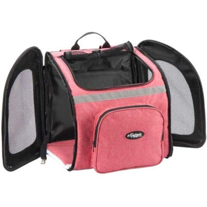 Petique Backpacker Pet Carrier Coral - 1 count